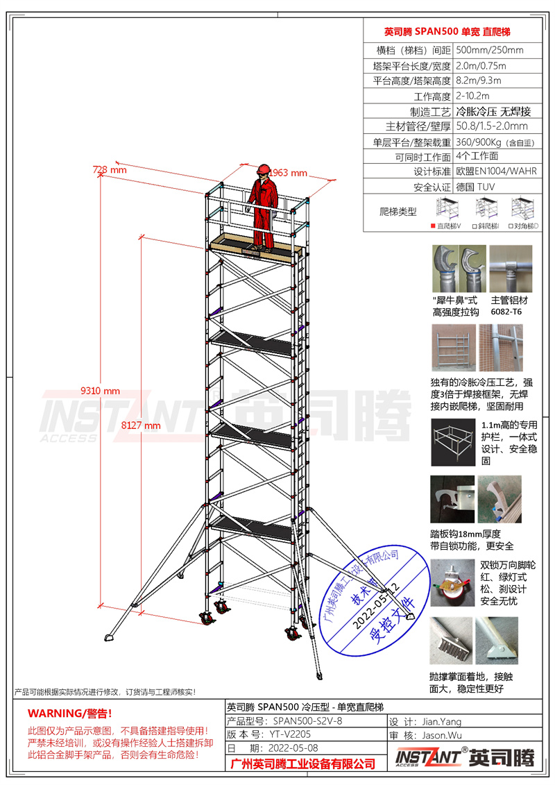 工业级冷压型 SPAN500 SW单宽