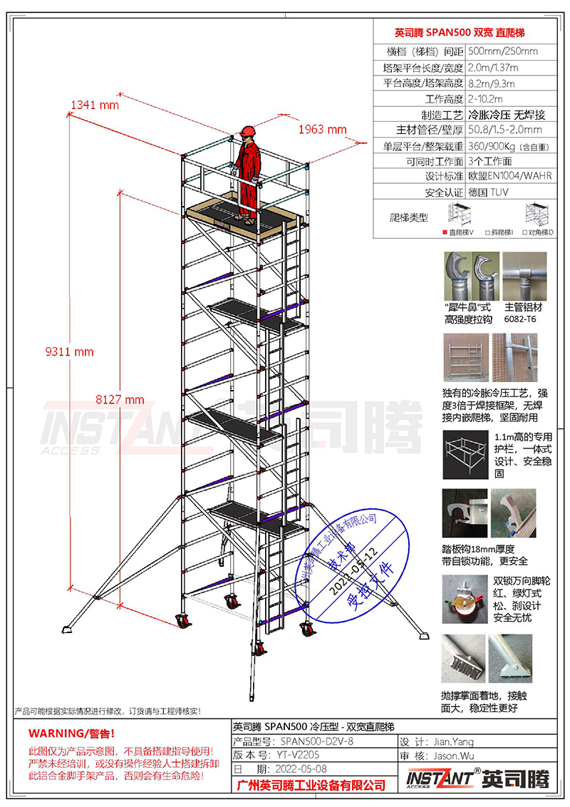 工业级冷压型 SPAN500  DW双宽